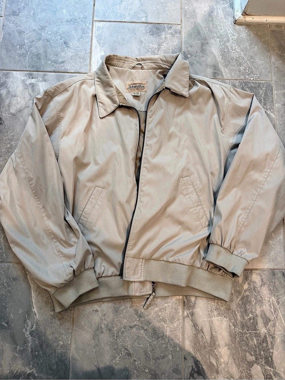 St. John's Bay Beige Nylon Windbreaker Size XXL